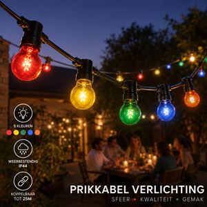 Gekeurde verlichting 20m Gekleurde verlichting 20m